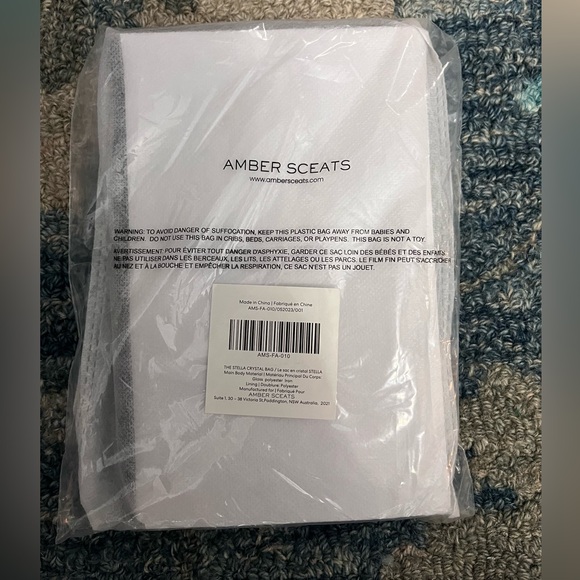 Amber Sceats Stella Crystal Bag Purse | Sparkly Evening Clutch Crossbody Silver - Picture 5 of 6